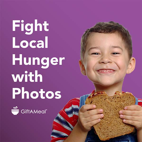 Fight local hunger with1 photos! Download the Gift a Meal app and start helping today!