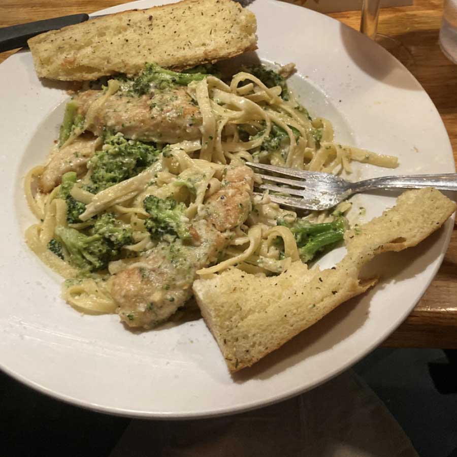 Pasta entree for Share a Meal at Cheers Bar and Grill in Concord, CT