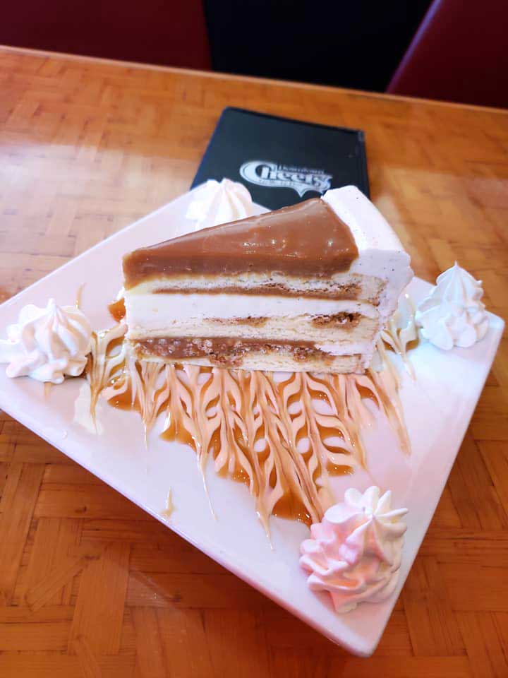 Delicious slice of cake for dessert at Cheers Grille & Bar in Concord NH.